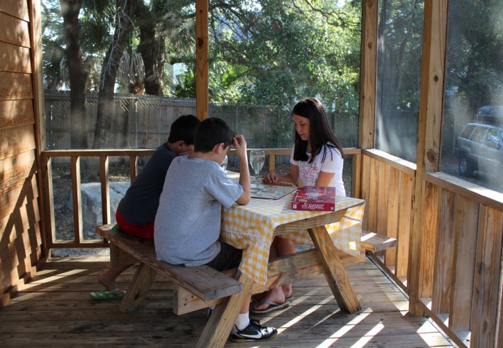 Tybee Island Camping Cabin Porch Games